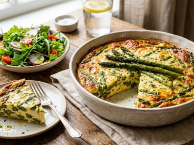 Quiche aux asperges sans pâte