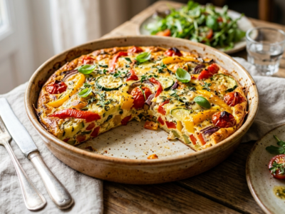 Quiche aux légumes du soleil sans pâte