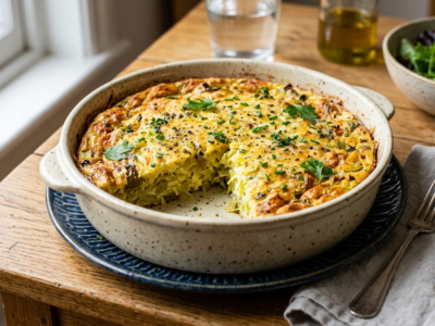 Quiche aux poireaux sans pâte