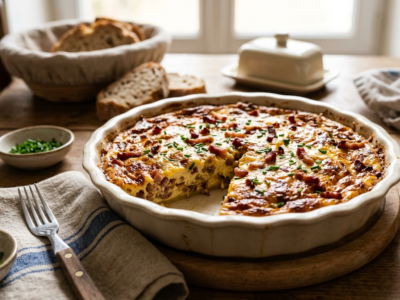Quiche Lorraine sans pâte traditionnelle