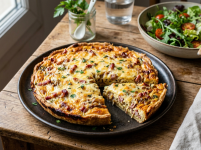 Quiche sans four à la poêle, recette facile et rapide