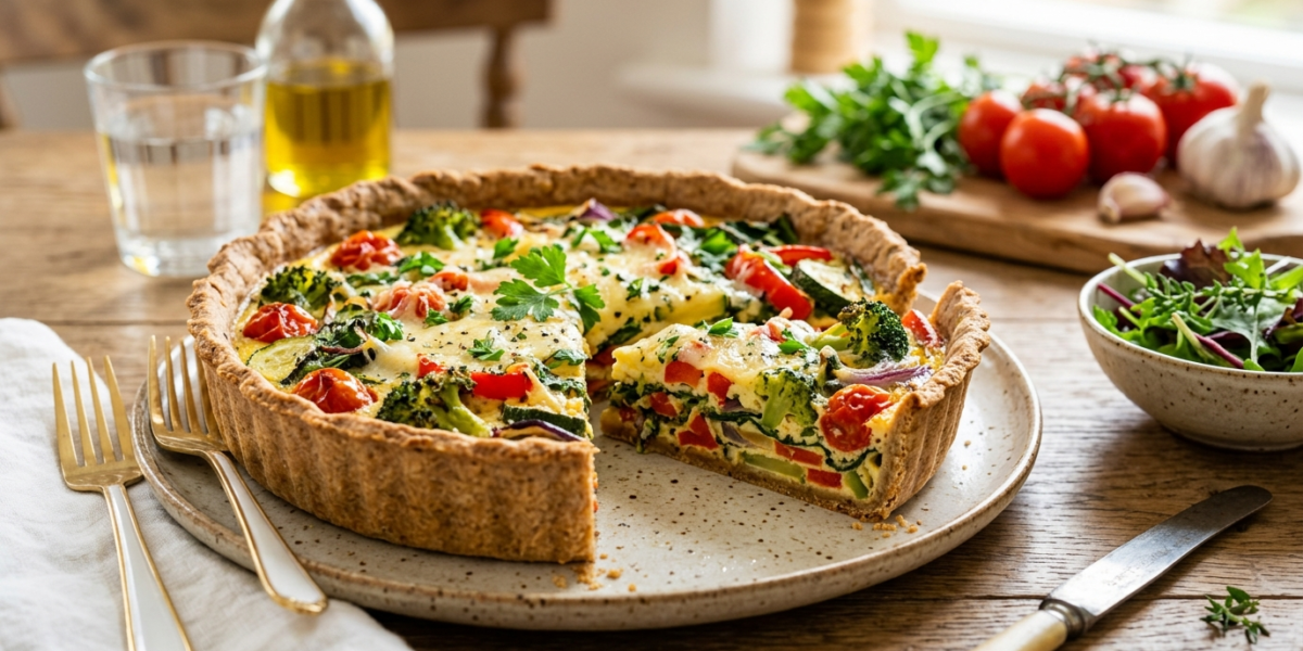 Quiche sans sel légère aux légumes
