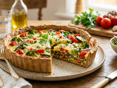 Quiche sans sel légère aux légumes