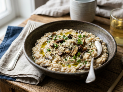 Risotto crémeux sans beurre