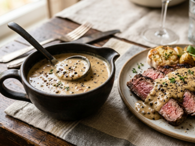 Sauce au poivre sans cognac