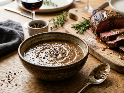 Sauce au poivre sans crème fraîche, onctueuse et savoureuse