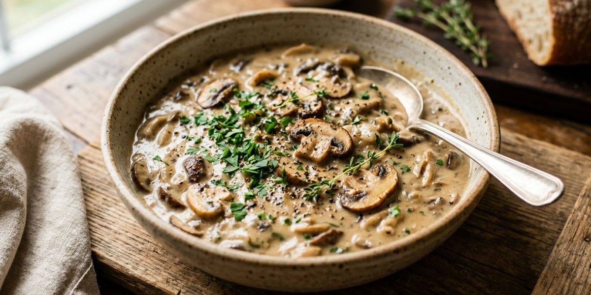 Sauce aux champignons sans crème fraîche
