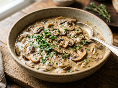 Sauce aux champignons sans crème fraîche