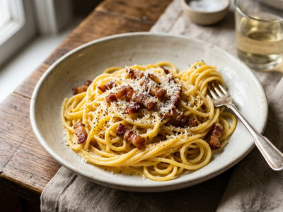 Sauce Carbonara traditionnelle sans crème fraîche