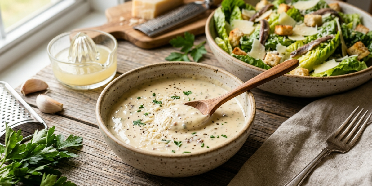 Sauce César sans vinaigre, onctueuse et savoureuse