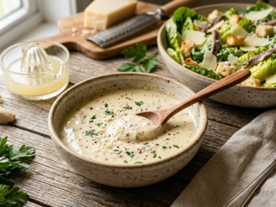 Sauce César sans vinaigre, onctueuse et savoureuse
