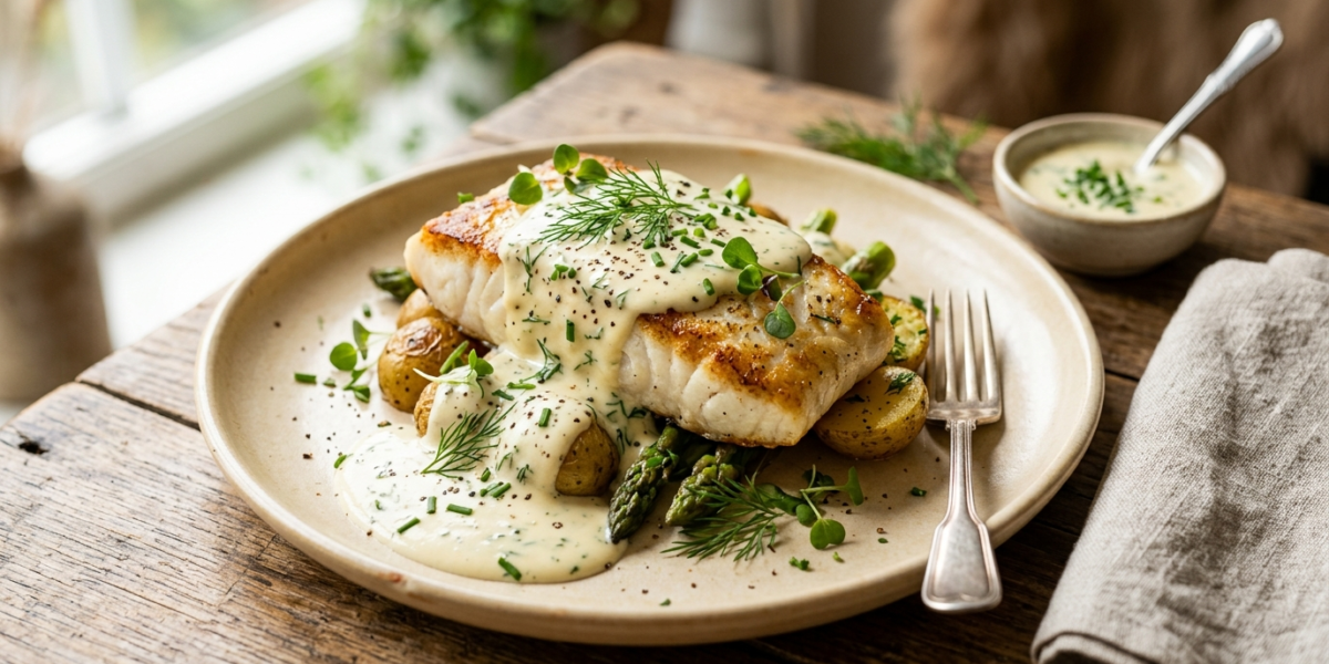 Sauce crémeuse pour poisson sans moutarde