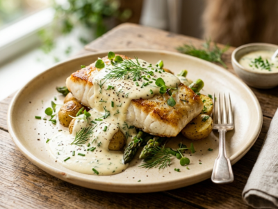 Sauce crémeuse pour poisson sans moutarde