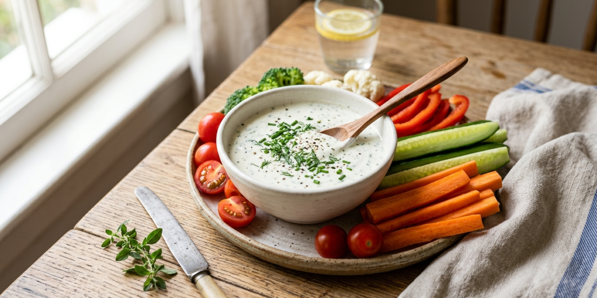 Sauce légère pour crudités sans moutarde
