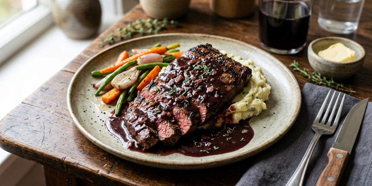 Sauce marchand de vin sans alcool