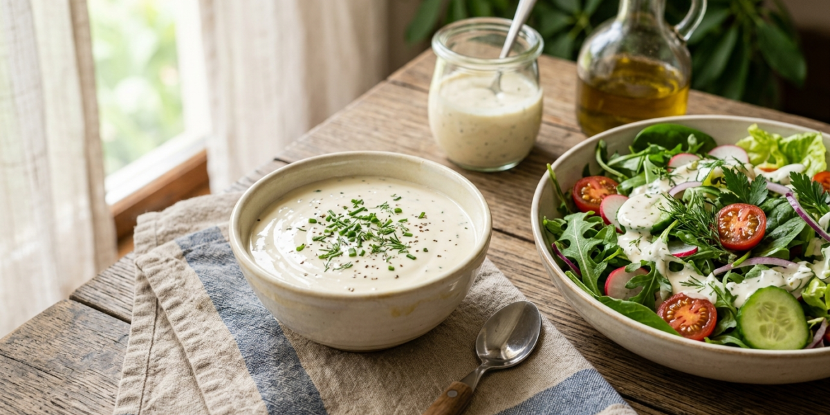 Sauce salade crémeuse sans vinaigre