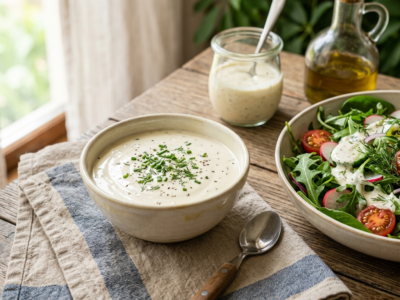 Sauce salade crémeuse sans vinaigre