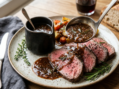 Sauce savoureuse pour rosbif sans moutarde