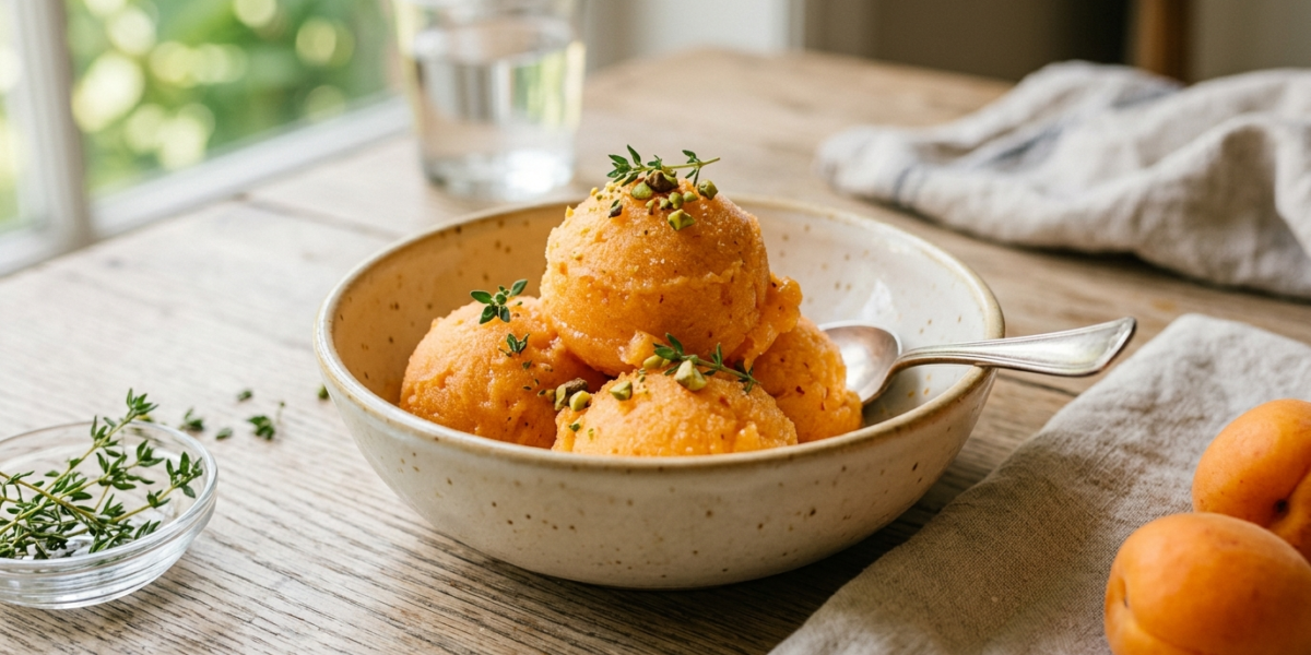Sorbet abricot sans sorbetière, frais et facile