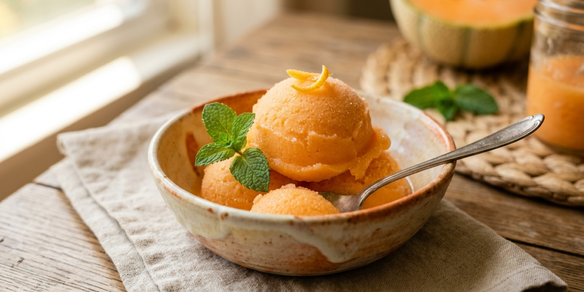 Sorbet au Melon Sans Sorbetière