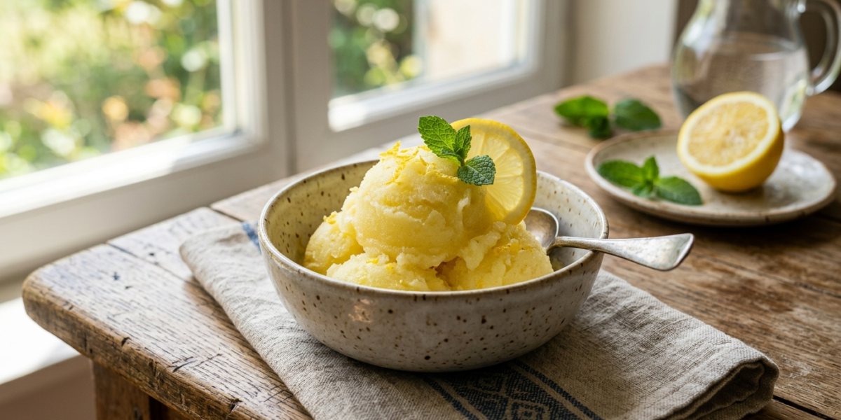 Sorbet Citron Maison Sans Sorbetière