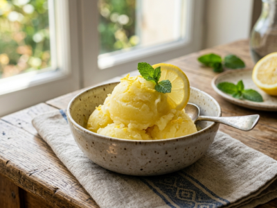 Sorbet Citron Maison Sans Sorbetière