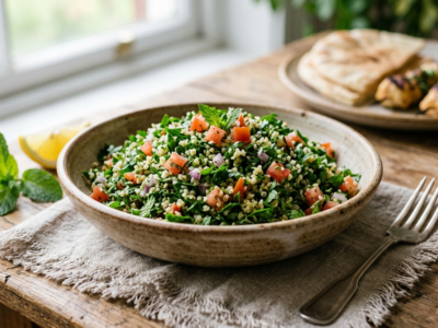 Taboulé Libanais sans Vinaigre, Frais et Légèrement Citronné