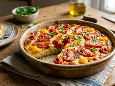 Tarte à la tomate sans pâte, légère et savoureuse