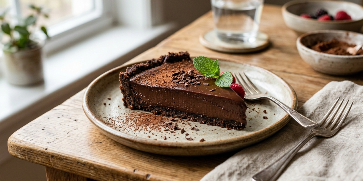 Tarte au chocolat sans cuisson, facile et gourmande