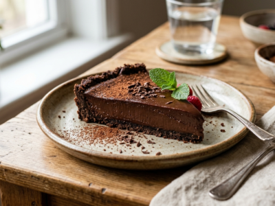 Tarte au chocolat sans cuisson, facile et gourmande