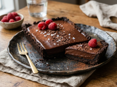 Tarte au chocolat sans cuisson, gourmande et facile à préparer