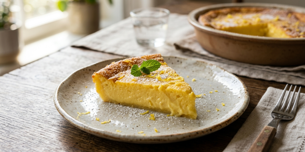 Tarte au citron sans pâte, légère et acidulée