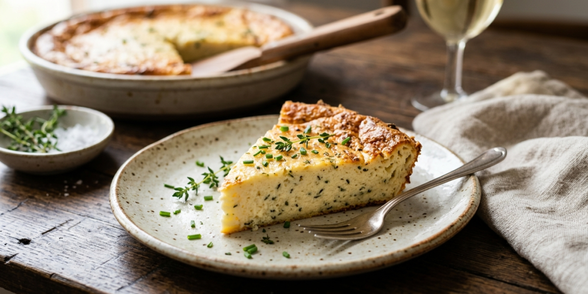 Tarte au fromage sans pâte savoureuse et légère