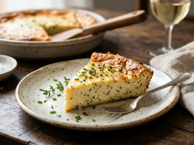 Tarte au fromage sans pâte savoureuse et légère