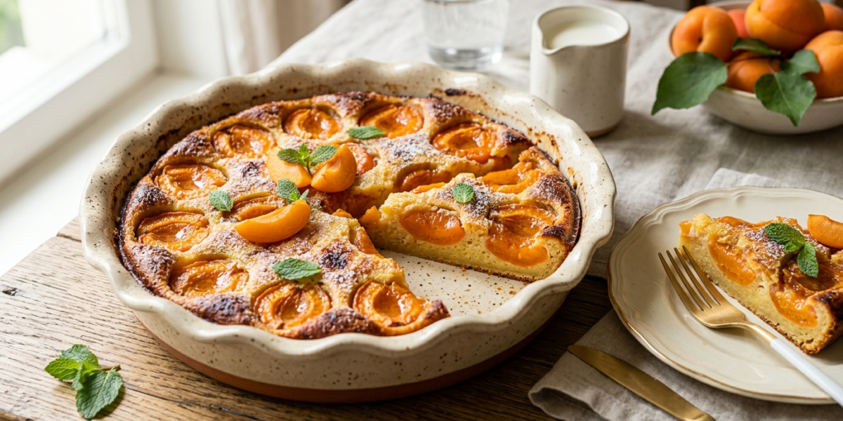 Tarte aux abricots sans pâte, légère et fruitée