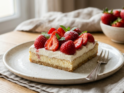 Tarte aux fraises sans pâte légère et gourmande