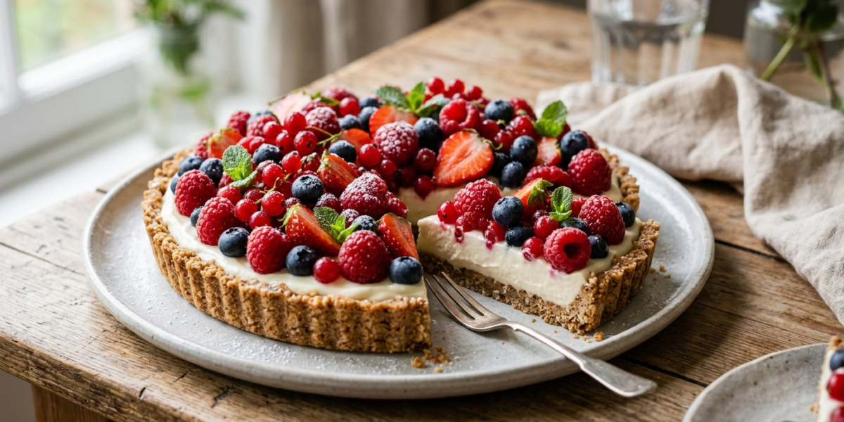 Tarte aux fruits rouges sans cuisson