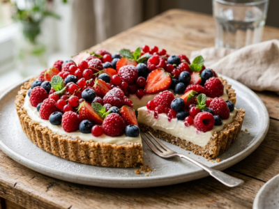 Tarte aux fruits rouges sans cuisson