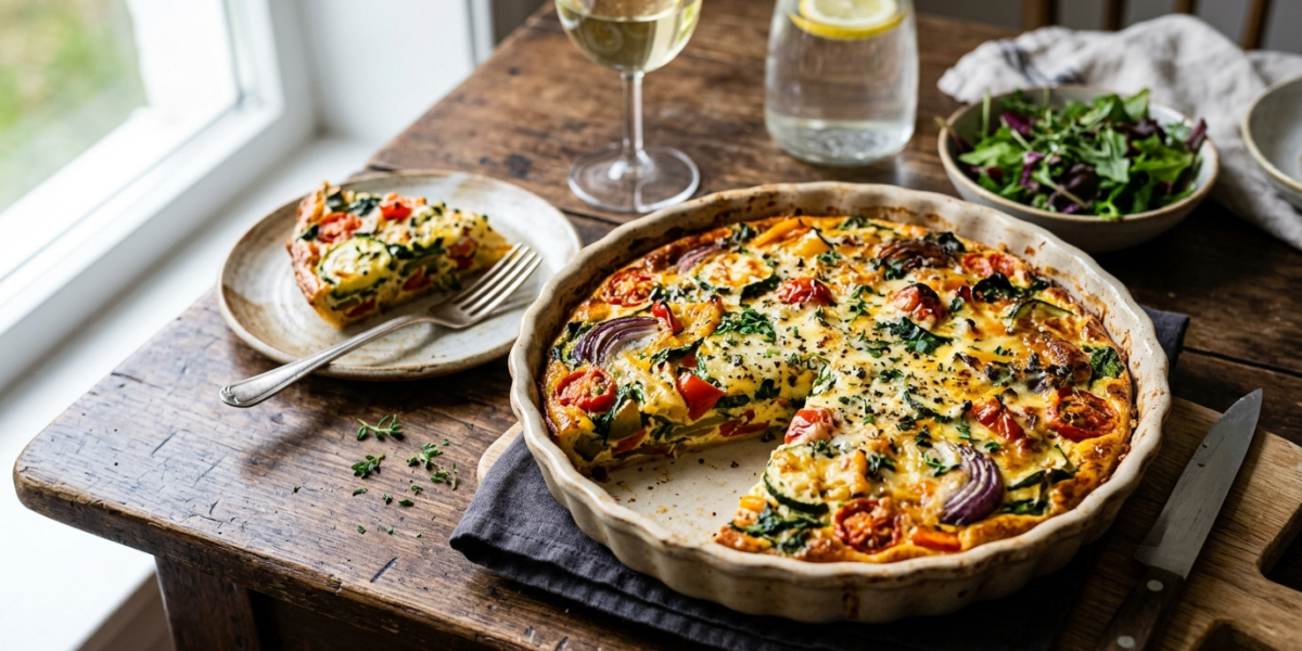 Tarte aux légumes sans pâte, légère et savoureuse