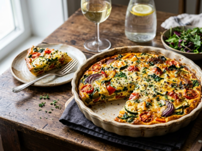 Tarte aux légumes sans pâte, légère et savoureuse