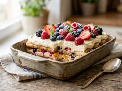 Tiramisu aux fruits sans cuisson