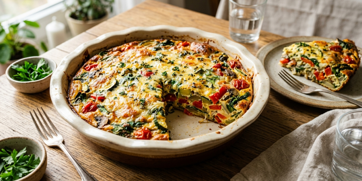 Tourte aux légumes sans pâte, savoureuse et légère