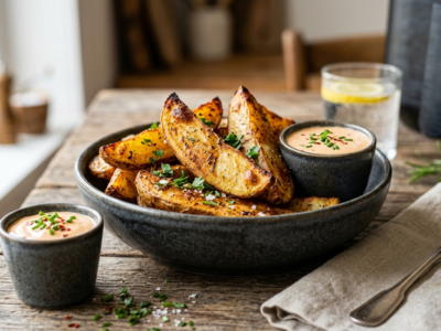 Wedges de pommes de terre à l&rsquo;air fryer sans gluten